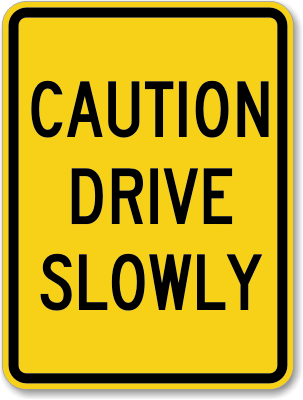 K-2061: Speed Bump Ahead signs are made of aluminum - they do not rust.