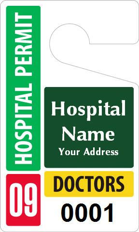 Plastic ToughTags™ for Doctors Parking Permits