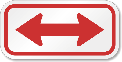 Bidirectional Arrow Sign