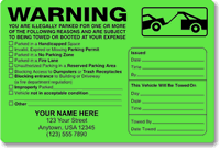 You are Illegally Parked Stickers