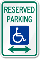 Reserved Parking ADA Handicapped Sign