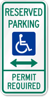 Reserved Parking Permit Required Sign