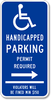 Handicapped Parking Permit Required Sign
