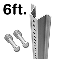 Municipal Quality U-Channel Sign Post - 6' tall