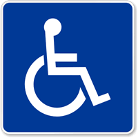 Large Handicapped symbol Sign