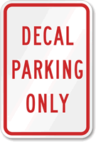Decal Parking Only