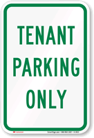 Tenant Parking Only Sign