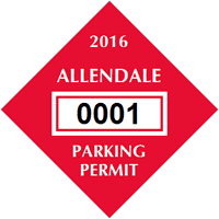 Diamond Windshield Parking Decals 1¾ in.