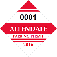 Diamond Windshield Parking Decals 1¾ in.