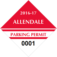 Diamond Windshield Parking Decals 1¾ in.