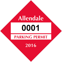 Diamond Windshield Parking Decals 1¾ in.