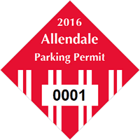 Diamond Windshield Parking Decals 1¾ in.