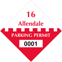 Diamond Windshield Parking Decals 1¾ in.
