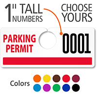 ToughTag™ Mirror Parking Permits (non-blocking)
