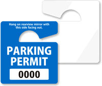 ToughTag™ Small Rearview Mirror Hang Tag, Blue