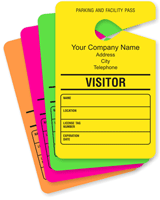Visitor Parking Permit Hang Tag, Sequentially Numbered