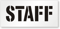 STAFF Parking Stencil