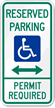 Reserved Parking Permit Required Sign