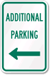 Additional Parking Left Arrow Sign