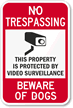 No Trespassing - Beware Of Dogs Sign