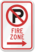 Fire Zone Parking Sign
