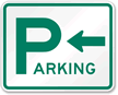 Parking Sign (arrow pointing left)