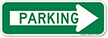 Parking Sign (with Right Arrow)