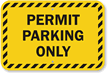 Permit Parking Only Sign