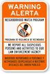 Spanish Neighborhood Watch Sign