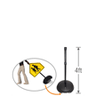 Tip 'n Roll® Portable Sign Base and Pole - 4' Tall