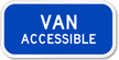 Van Accessible Reflective Aluminum ADA Handicapped Sign