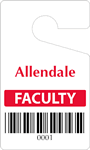 Plastic ToughTags™ for Bar-Coded Parking Permits