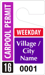 Plastic ToughTags™ for Community Parking Permits