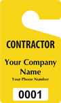 Plastic ToughTags™ for Contractor Parking Permits