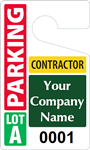 Plastic ToughTags™ for Contractor Parking Permits