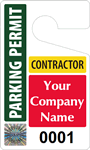 Plastic ToughTags™ for Contractor Parking Permits