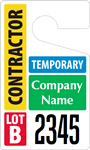 Plastic ToughTags™ for Contractor Parking Permits