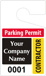 Plastic ToughTags™ for Contractor Parking Permits