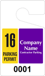 Plastic ToughTags™ for Contractor Parking Permits