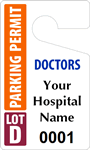 Plastic ToughTags™ for Doctors Parking Permits