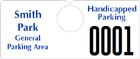 Plastic ToughTags™ Parking Permits, Horizontal