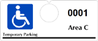 Plastic ToughTags™ Parking Permits, Horizontal