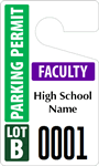 Plastic ToughTag™ for High School Parking Permits