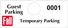 Plastic ToughTags™ Parking Permits, Horizontal