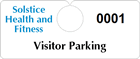 Plastic ToughTags™ Parking Permits, Horizontal
