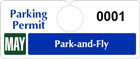 Plastic ToughTags™ Parking Permits, Horizontal