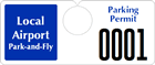 Plastic ToughTags™ Parking Permits, Horizontal