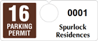 Plastic ToughTags™ Parking Permits, Horizontal