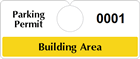 Plastic ToughTags™ Parking Permits, Horizontal