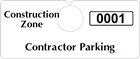 Plastic ToughTags™ Parking Permits, Horizontal